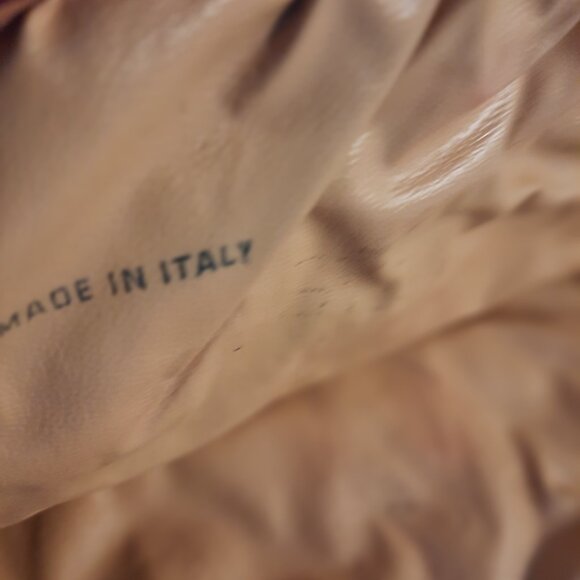 Leather Burgundy Purse Made in Italy - Picture 3 of 5